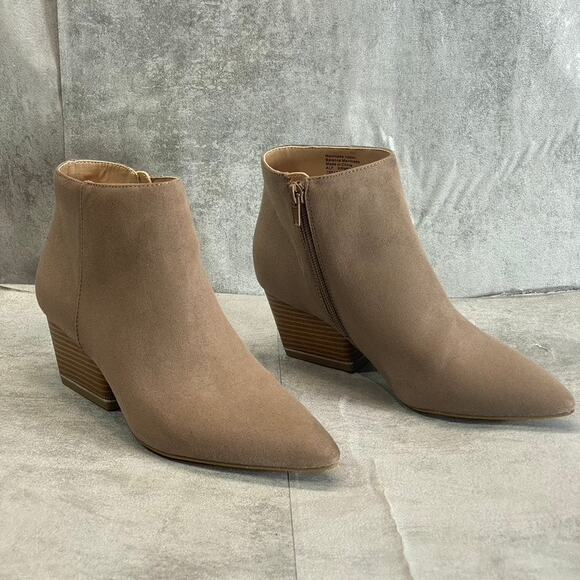 ALFANI Step N’ Flex Women’s Cognac Armena Pointed-Toe Side-Zip Booties SZ 6 - Picture 5 of 11